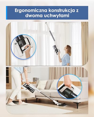 Tineco A30S Cordless Stick Vacuum, 160W Suction, 60min Runtime, 1L Bigger Dustbin, ZeroTangle Brush, Tineco PureCyclone Tech, LED Headlight