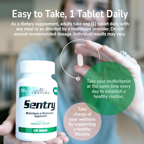 21st Century Sentry Multivitamin & Multimineral Supplement, 130 Tablets
