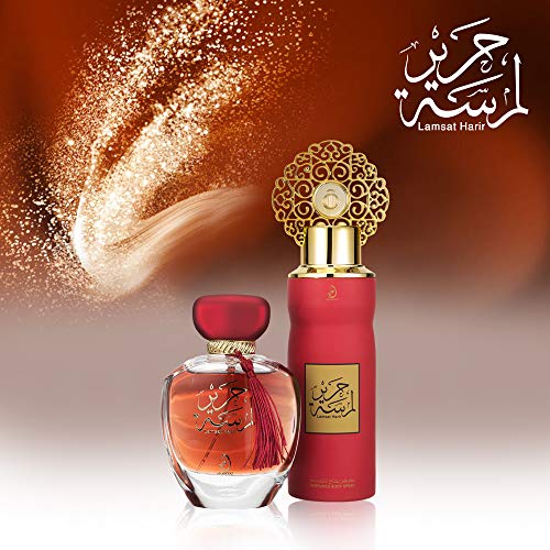 Arabiyat Lamsat Al Hareer Perfume Gift Set For Unisex, Eau De Parfum, 100 Ml + Deodorant, 200 Ml