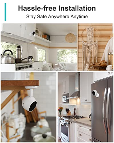 WUUK 4MP/2.5K Indoor Security Camera with Magnetic Base, Baby Monitor Camera, Dog/Pet Camera with App, Easy to Install, Elderly Camera, Night Vision, 2-Way Audio, Compatible with Alexa & Google