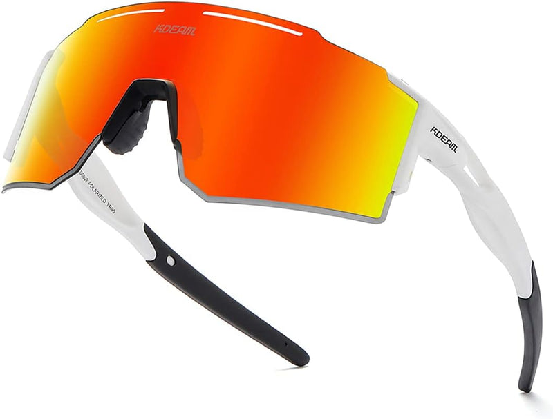 RINKUOLYO Sports Polarized Sunglasses for Men and Women Viper Sunglasses for Cycling Running Driving, M