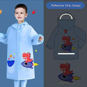 Kids Raincoat Boys Girls Rain Jacket Hooded Dinosaur Poncho Waterproof Coat Outdoor Sports 2-12Years