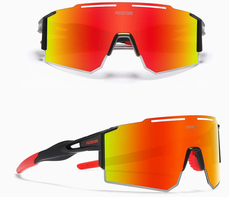 RINKUOLYO Sports Polarized Sunglasses for Men and Women Viper Sunglasses for Cycling Running Driving, M