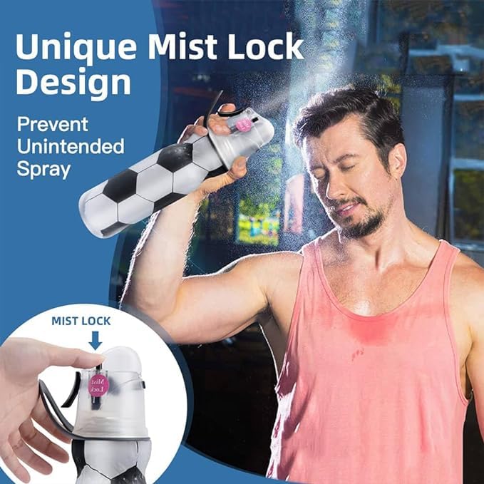 conery Sport Spray Water Bottle,Insulated Sports Water Bottle with Spray Mist and Sip Kids Cool Misting Water Bottles School 20oz/590ml for Gym Cycling Running Climbing(Colorful)