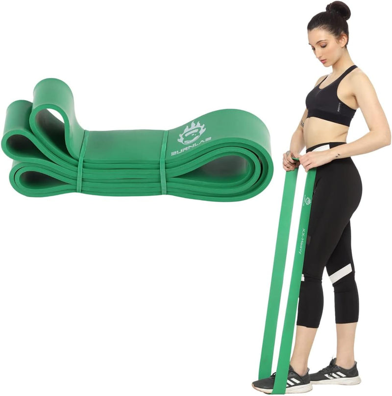 Burnlab Resistance Bands (Choose from 8 Different Sizes from 8Kg - 116Kg), Pull Up Assistance Bands for Exercise, Chin Ups, Powerlifting, Training, Gyms, Home Fitness - for Men and Women