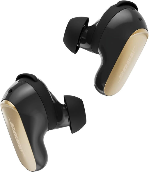 Bose New QuietComfort Ultra Bluetooth Earbuds (2nd Gen), Wireless Noise Cancelling earbuds, Up to 6 hours battery, IPX4 Rating, Immersive Audio, Deep Bass, Black - Desert Gold