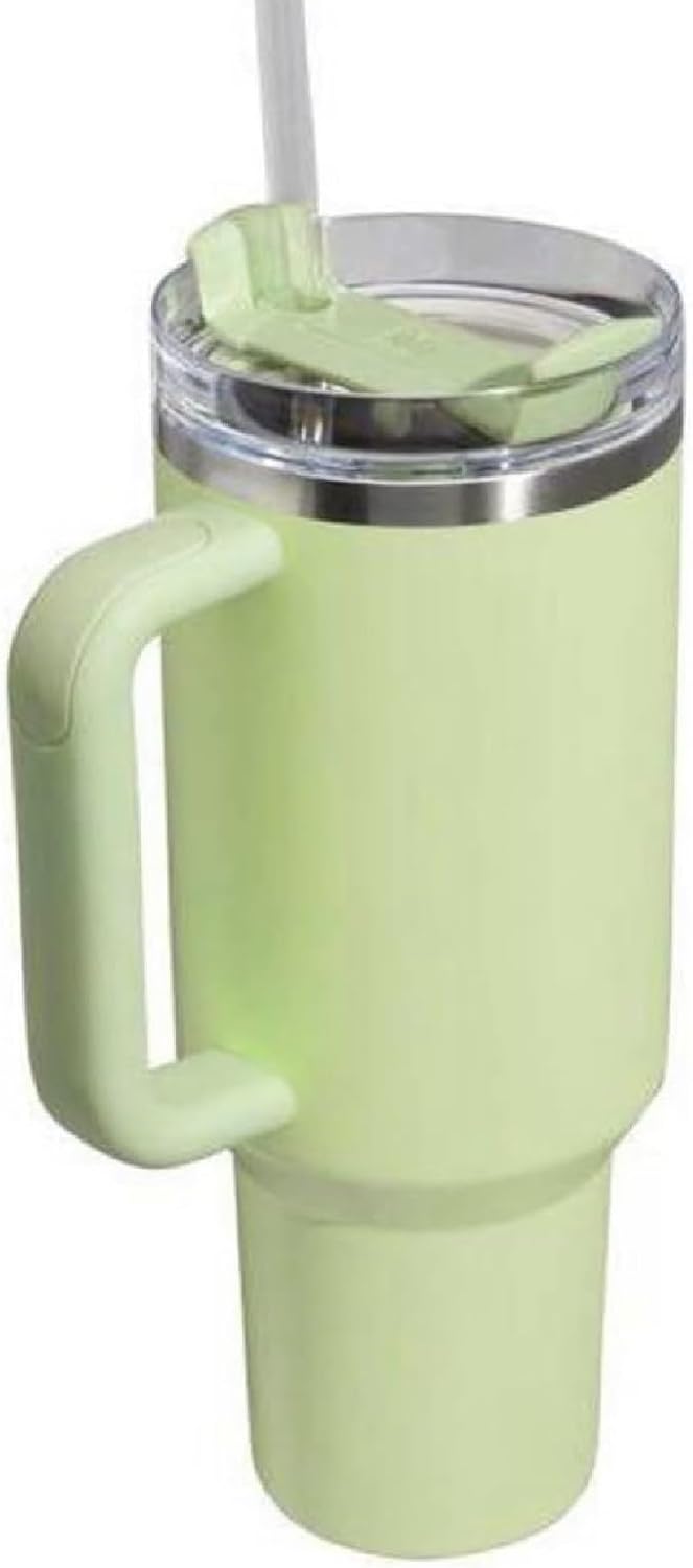 Original Stannle 40 oz Tumbler with Lid and Straw | Travel Mug for Iced Tea & Coffee | 100% Leakproof, Stainless Steel Insulated Tumbler,Office & Gym | Cream 2.0
