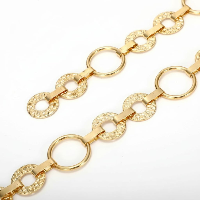 Adjustable Metal Waist Chain Belt for Women, Fashion Body Link Chain Accessory, Trendy Layered Waist Belt, for Jeans, Dresses, Parties, Boho Chic Style