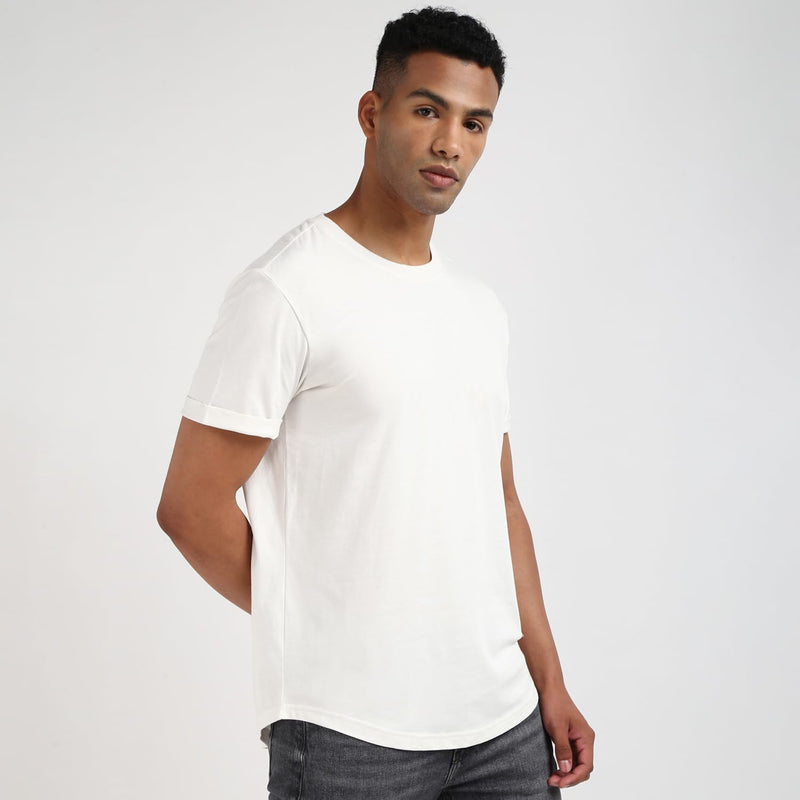 Ck Jeans Mens Long Sleeve Homme-/-tee-shirts-/-t-s-manches-courtes Badge Turn Up Sleeve