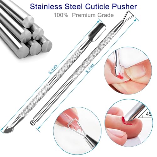 Pingispower Toe Nail Clippers Kit, 8PCS Professional Toenail Clippers for Men & Women, Premium Stainless Steel Surgery Grade Ingrown Toenail Treatment Manicure Tools Kit for Seniors & Thick Toenails