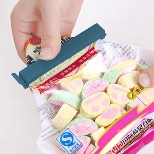 WY8 30 Pcs Food Bag Clips, 6/11cm Reusable Plastic Bag Clips for Food Storage, Multicoloured Freezer-Safe Sealing Clips, Strong Leakproof Bag Clips for Keeping Food Fresh, Airtight & Organised