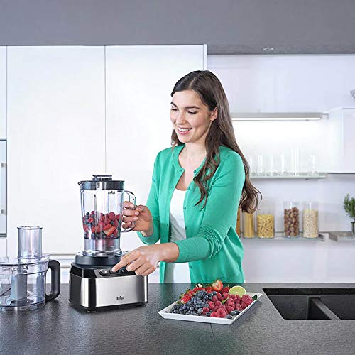 Braun Food Processor Fp 3233, Citrus Press, Spatula,Dough Tool, Plastic Multi Mill. 2.1 L Bowl Capacity, 800 Watts, Black"Min 1 year manufacturer warranty"