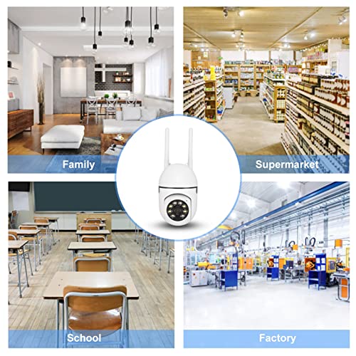 Bewinner 1080P Security Camera with 360° View, Color Night, Two Way, Motion Tracking, 24/7 Recording for Baby Pet Family