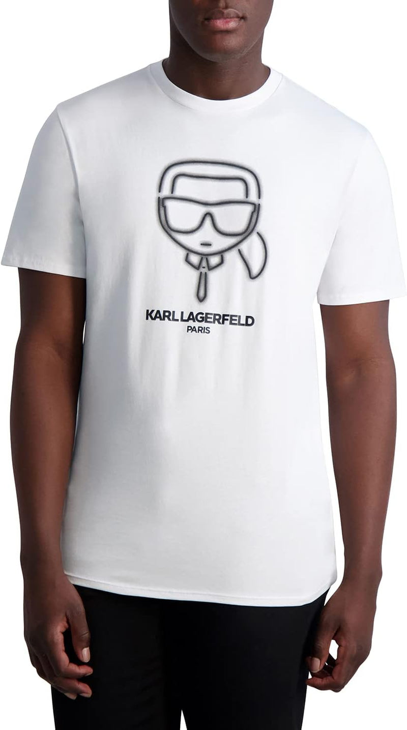 Karl Lagerfeld Paris Men's Soft Cotton Crew Neck T-Shirt
