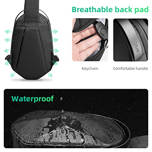 Mark Ryden Anti-theft Sling Chest Bag Handbag for Men Waterproof Crossbody Travel Shoulder Bag Fit for 9.7" ipad