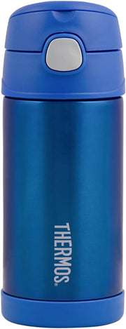FUNTAINER STAINLESS STEEL KIDS UNICORN BOTTLE 355ML, F40122UGW, KIDS WATER BOTTLE WITH STRAW, INSULATED FLASK, HYDRATION BOTTLE WITH LID - BLUE