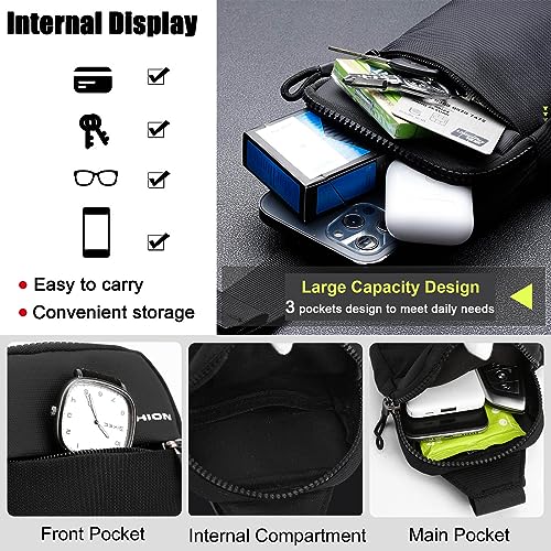 Mini Sling Bag for Men Women Small Crossbody Shoulder Backpack Fanny Packs Personal Pocket Bag Casual Phone Chest Bag