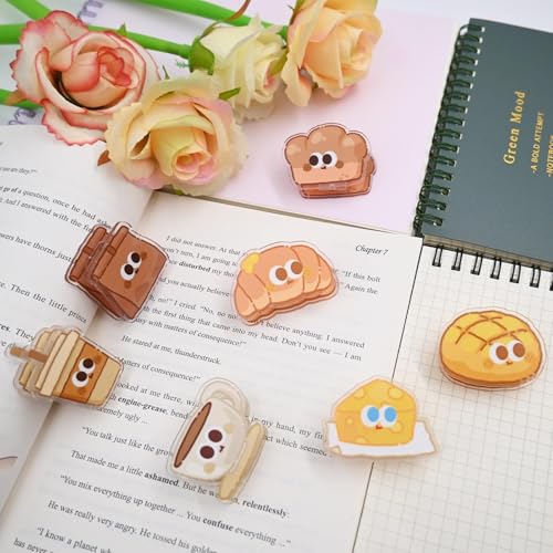 7 Packs Cute Bag Clips, Chip Clips, Funny Bag Clips For Food, Kitchen And Food Bag Clips, Small Food Bag Clip, Acrylic Air Tight Sealing Clips For Airtight Seal For Food Storage, Toast