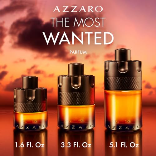 Azzaro Men s The Most Wanted Parfum, Black, 3.38 Fl Oz, 100 ml