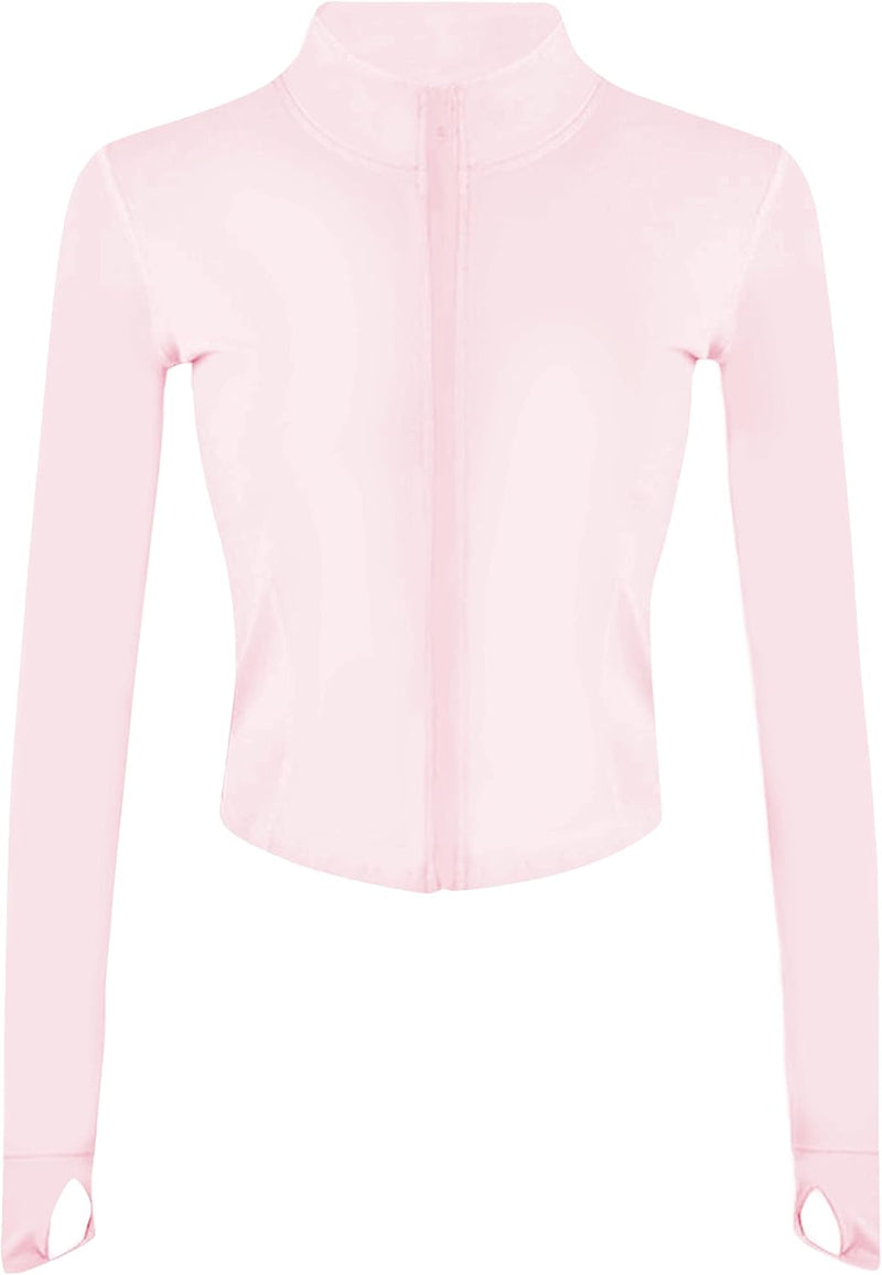 Women Athletic,full Zip Casual - Pink