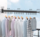 SKYISOK Foldable Clothes Hanger Wall Mount Retractable Cloth Drying Rack Indoor Outdoor Aluminum Home Laundry Clothesline Space Saving
