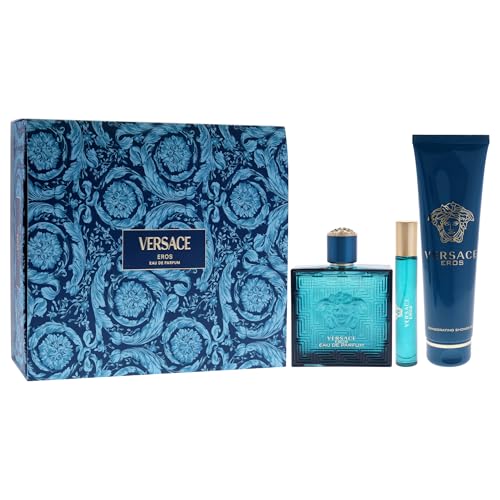 Versace Eros Natural Eau De Parfum Spray 3-Pieces Gift Set for Men