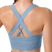 Dress Cici Longline Sports Bra Medium Support, Full Coverage Strappy Back Sports Bra