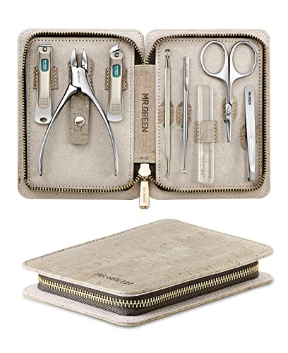 MR.GREEN Manicure Set, Pedicure Sets, Nail Clipper Stainless Steel Professional Nail Cutter with Travel Case