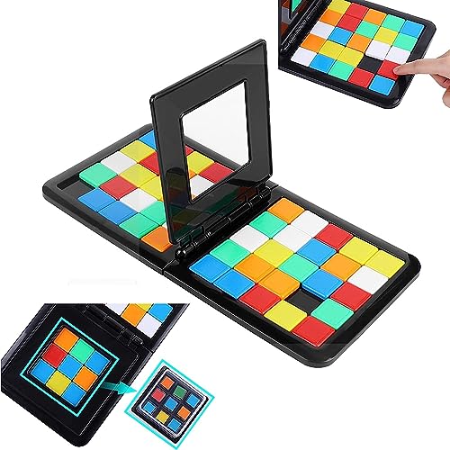 Azonee Race Game, Magic Block Game Board Games for 2 Players Genius Square Game Sequence Puzzle-Brain teasers-Board Games for Boys and Girls Rubiks Race Game 5+ Year Olds
