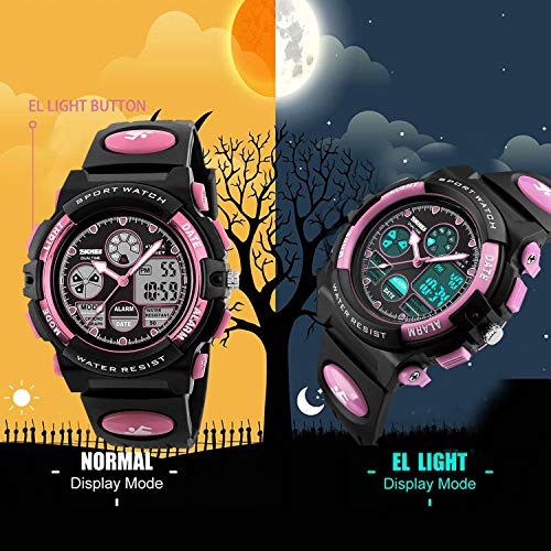 Kids Digital Sport Watch, Boys Girls Waterproof Sports Outdoor Watches Children Casual Electronic Analog Quartz Wrist Watches with Alarm Stopwatch