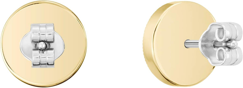 Memento Stud Earrings for Women - Stainless Steel Jewelry - Classic Collection, Icon Design - Accessory, Gift for Her - Gold Plated