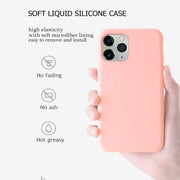 iPhone 12 Pro case Premium Soft Liquid Silicone cover Full Body Protection Anti-Scratch Shockproof Drop Protection Slim Rubber Bumper Cases (Blue) - Blue
