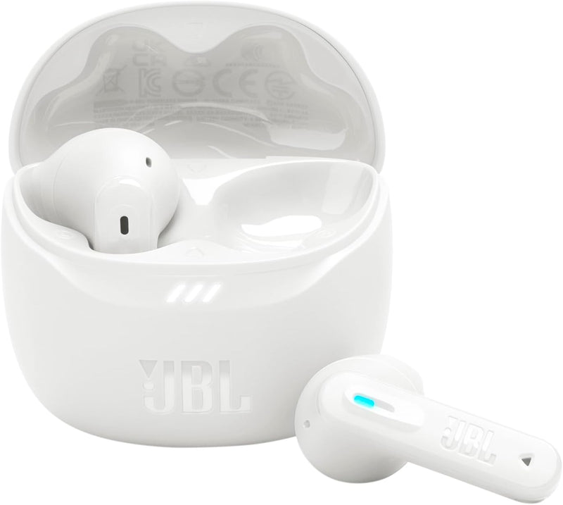 JBL Tune Flex True Wireless Noise Cancelling Earbuds, Pure Bass, ANC + Smart Ambient, 4 Microphones, 32H of Battery, Water Resistant & Sweatproof, Comfortable Fit - Blue, JBLTFLEXBLU