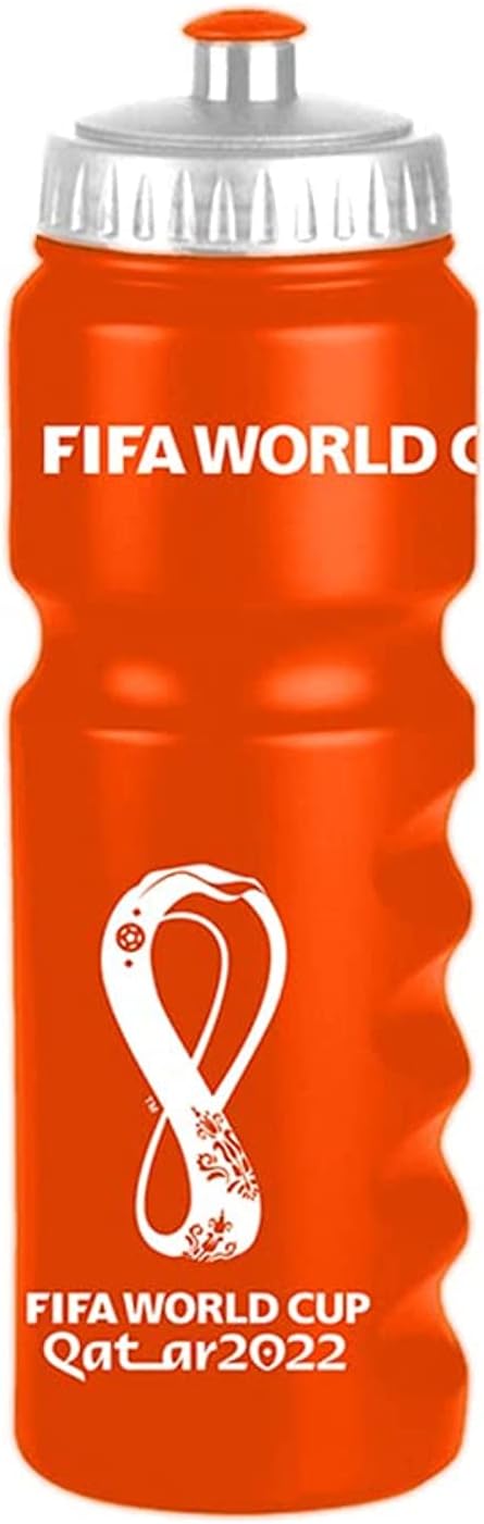 World Cup Qatar 2022 Graphic Printed Hdpe Sports Water Bottle 750ml Orange, RT5008014 - 0.8 ÙÙØªØ±