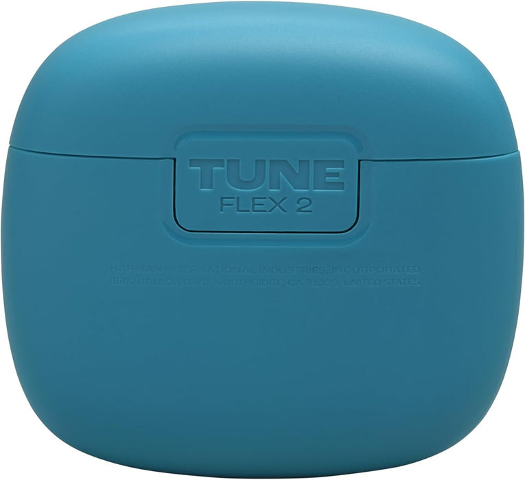 JBL Tune Flex True Wireless Noise Cancelling Earbuds, Pure Bass, ANC + Smart Ambient, 4 Microphones, 32H of Battery, Water Resistant & Sweatproof, Comfortable Fit - Blue, JBLTFLEXBLU
