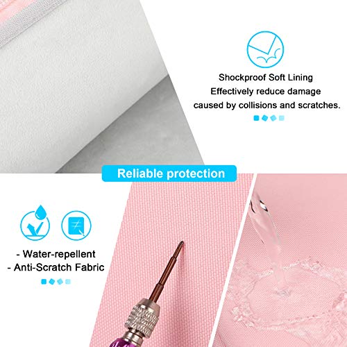 Lacdo 15.6 Inch Laptop Sleeve Case for 15.6" Acer Aspire/Nitro/Predator, Lenovo IdeaPad 3, ZenBook VivoBook 15, HP Pavilion 15, Dell Inspiron 15, MSI GL65 Computer Bag with Accessory Pocket, Pink