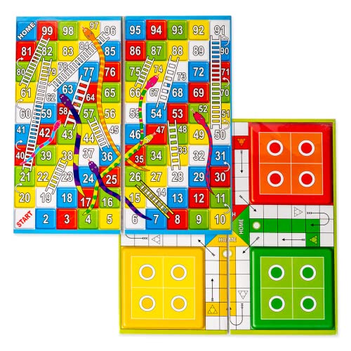 Ratna's Classic Strategy Game Little Snakes and ladders with Ludo 2 in 1 for Young Businessman