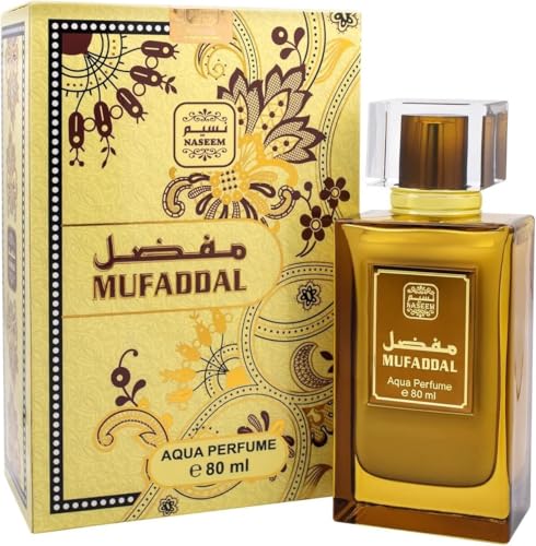 Naseem Muffadal Aqua Parfume 80ml - Subtle Tone Eau De Parfum for Men & Women - Fresh, Elegant Scent Offering Long Lasting Fragrance - Perfect for Both Daily and Formal Wear