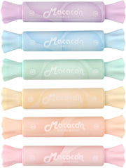 Candy Shape Highlighters, Chisel Tip, Water-Based, Quick-Drying, Smooth Writing 6 Macaron Colors