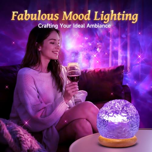 Crystal Light Projector for Bedroom, 16 Colors Room Projector Lights with Remote & USB Control, Mood Lighting for Kids Room, Crystal Lamp Gifts for Teen Girl Room Decor