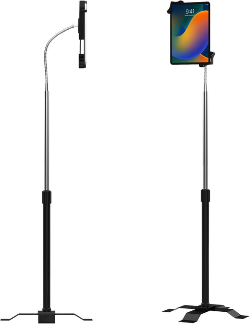 Gooseneck Floor Stand CTA Height-Adjustable Gooseneck Floor Stand with 360-Degree Rotation and Adjustable Pole for 7-13 Tablets Including iPad 7th/8th/9th Gen. 10.2, iPad Air 4 & More (PAD-AFS) - Non-Mobile