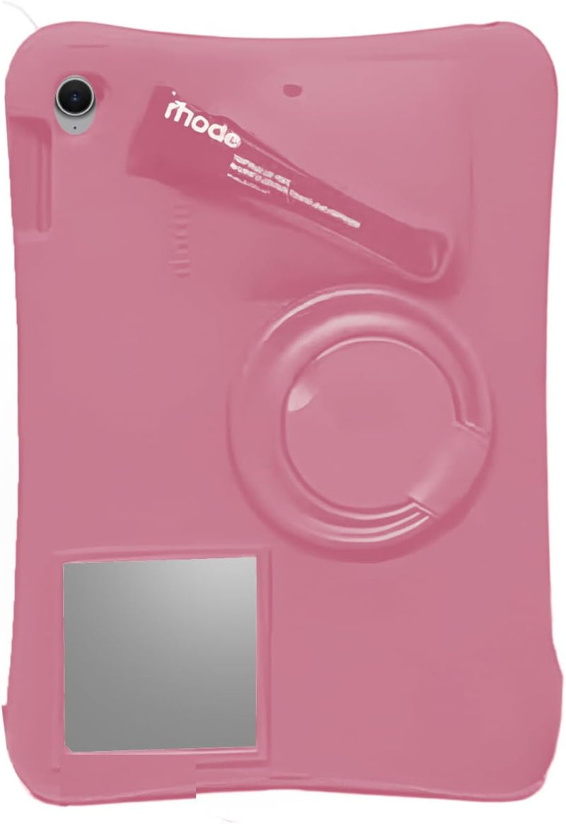 Silicone Case Compatible with iPad (A16) 11th Generation 11 Inch 2025/10th Gen 10.9 Inch 2022, Lip Balm Holder - Multi-Functional Case with Lip Balm Holder. (Dark Pink) - Dark Pink