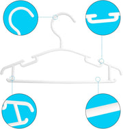 GoodtoU Baby Hangers Kids Hanger Plastic Toddler Hangers Childrens Infant White Hangers 80 Pack