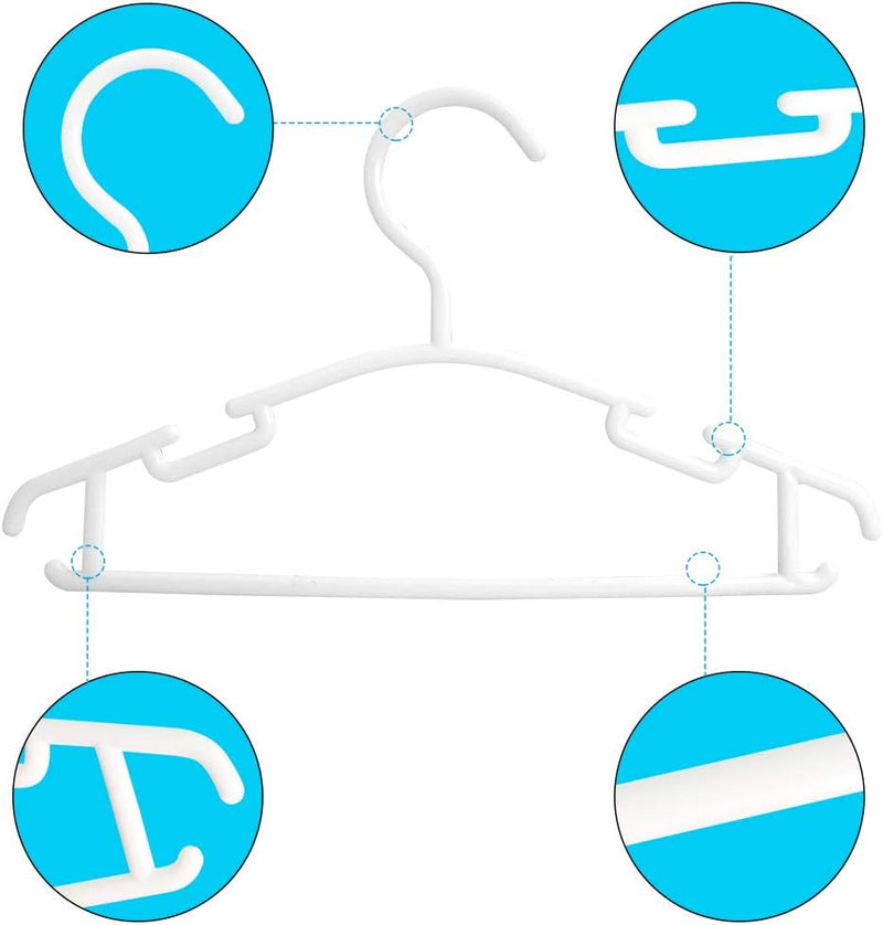 GoodtoU Baby Hangers Kids Hanger Plastic Toddler Hangers Childrens Infant White Hangers 80 Pack