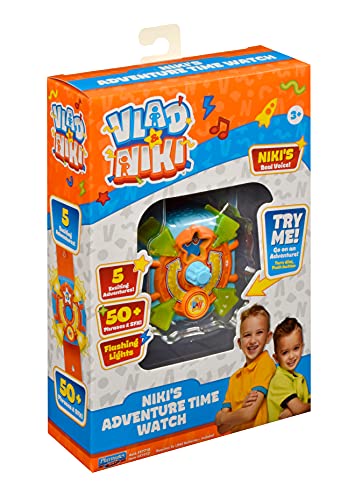 Bandai Vlad Niki's Time (Orange Strap) -Toy Watch with Voice and Light Effects for Adventure Game P57712