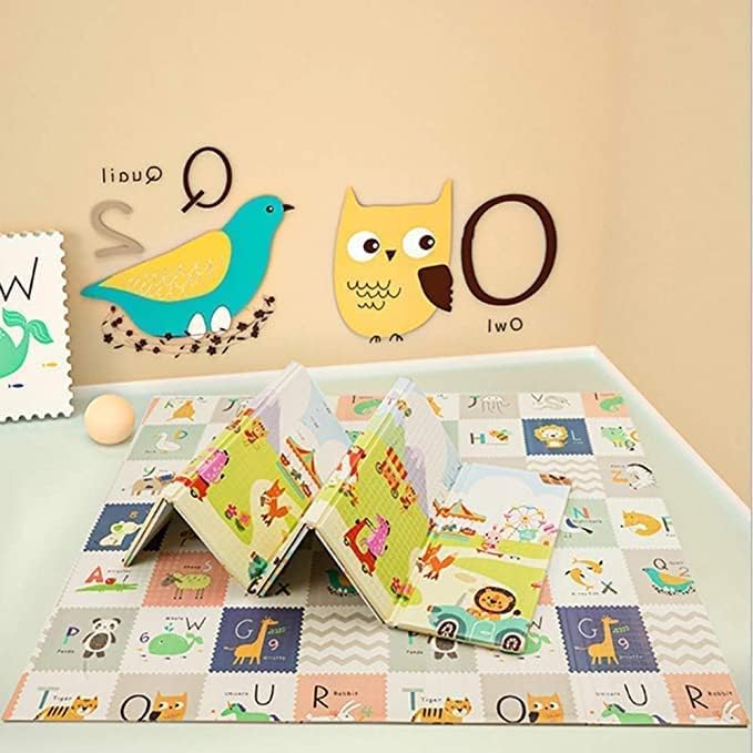 Delopik Foldable Baby Play Mat, Waterproof Foam Floor Baby Crawling Mat -FR137-1 (150 * 180 cm) (Multi Design)