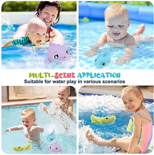 SYOSI Bath Toys Cute Animal Baby Bathtub Wind Up Toys, 3 Pack Swimming Pool Bath Toys for Toddlers 1-3, Water Play Set Shower Beach Gift for Age 1 2 3 4 5 6Year Old Kids Infant Boys Girls