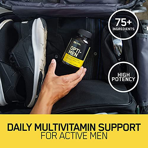 Optimum Nutrition (ON) Opti-Men, Vitamin C, Zinc and Vitamin D, E, B12 for Immune Support Mens Daily Multivitamin Supplement - 150 Count