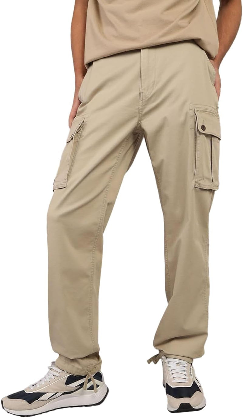 Flex Relaxed Straight Cargo Pant for Men - Light Khaki