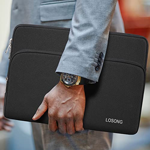 Losong Portable Monitor Case 18.5 Inch, Protective Carrying Sleeve Storage Bag, Display Bag with Accessory Pocket for 18.5 Inch Portable Monitor, Size-18.3"x11.6" Black